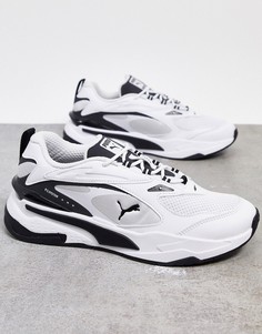 Белые с черным кроссовки Puma RS-Fast-Черный