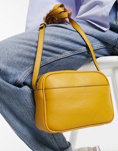 Желтая кожаная сумка Paul Costelloe-Светло-коричневый