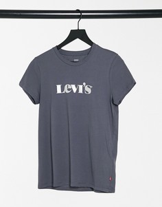 Черная футболка с переливающимся логотипом Levis Perfect-Черный Levis®