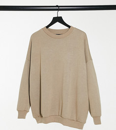 Уютный свитшот-кокон в стиле oversized коричневого цвета ASOS DESIGN Maternity-Коричневый