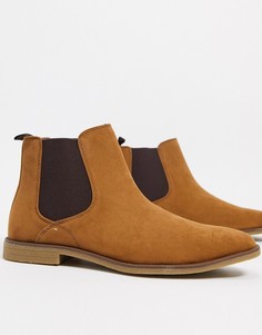 Светло-коричневые ботинки челси Burton Menswear-Светло-коричневый
