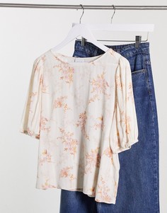 Блузка с цветочным принтом Vila-Розовый