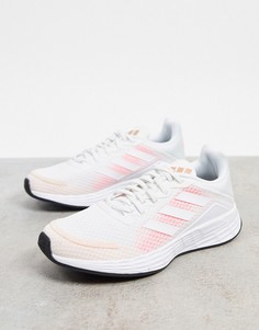 Бело-розовые кроссовки adidas Running Duramo SL-Белый