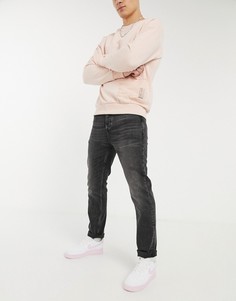 Черные выбеленные джинсы прямого кроя River Island-Светло-бежевый