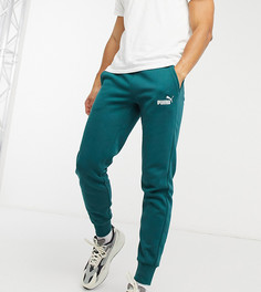 Джоггеры бутылочно-зеленого цвета с логотипом PUMA essentials-Зеленый