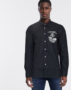 Рубашка с логотипом Love Moschino-Черный