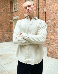 Бежевая фланелевая oversized-рубашка в стиле 90-х ASOS DESIGN-Бежевый