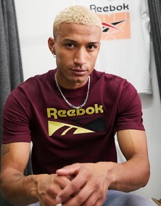 Бордовая футболка с вышивкой Reebok Classics-Красный