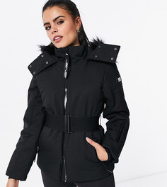 Горнолыжная куртка с искусственным мехом ASOS 4505 Petite-Черный