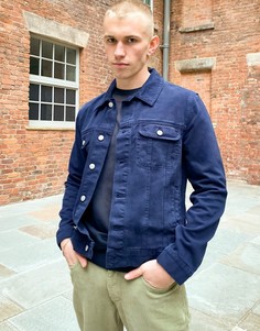 Темно-синяя джинсовая куртка в стиле вестерн ASOS DESIGN-Темно-синий