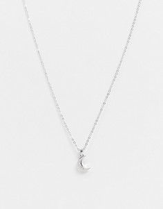 Серебристое ожерелье с подвеской в форме луны с кристаллами Ted Baker Marai-Серебристый