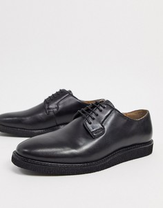 Черные кожаные туфли дерби на шнуровке Walk London Del-Черный