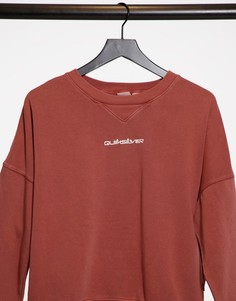 Oversized-свитшот бордового цвета Quiksilver-Красный