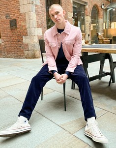 Светло-розовая вельветовая куртка в стиле вестерн ASOS DESIGN-Розовый