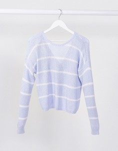 Свитер в полоску с отделкой «твист» Hollister-Синий