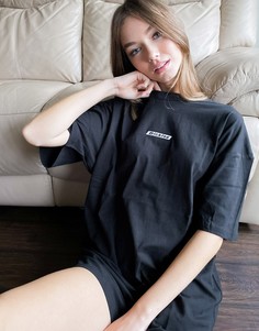 Черное платье-футболка в стиле oversized Dickies Clara City-Черный