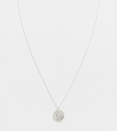 Ожерелье из стерлингового серебра с подвеской в виде диска с сердцем Kingsley Ryan-Серебристый