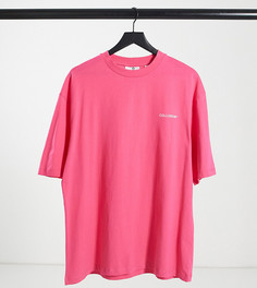 Розовая oversized-футболка с логотипом COLLUSION Unisex-Розовый