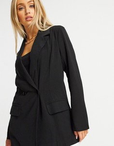 Черный oversized-блейзер Missguided