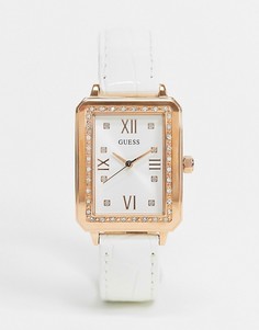 Часы с квадратным корпусом Guess-Белый