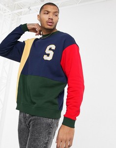 Свитшот в стиле oversized со вставками колор-блок ASOS DESIGN-Многоцветный