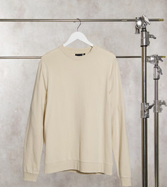 Бежевый легкий свитшот ASOS DESIGN Tall-Серый