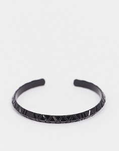 Черный незамкнутый браслет шириной 6 мм ASOS DESIGN