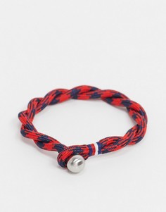 Красно-синий плетеный браслет Tommy Hilfiger-Красный