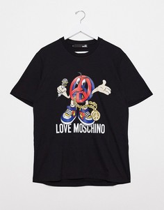 Футболка с принтом Love Moschino-Черный