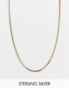 Позолоченное ожерелье-цепочка из стерлингового серебра Astrid & Miyu-Золотистый