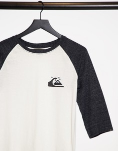 Белый лонгслив с рукавами «три четверти» Quiksilver Standard Raglan