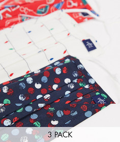 Набор из 3 масок для лица с принтом лампочек/бутылок/пятен Original Penguin-Многоцветный
