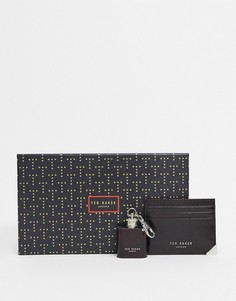 Подарочный набор из кошелька и плоской фляжки Ted Baker-Коричневый