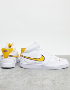 Белые кроссовки средней высоты Nike Court Vision-Мульти
