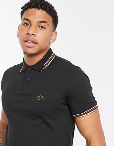 Футболка-поло BOSS Athleisure-Черный