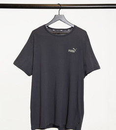 Черная выбеленная футболка Puma PLUS Essentials-Черный