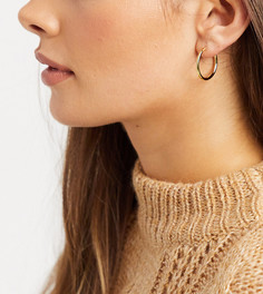 Позолоченные маленькие серьги-кольца House of Freedom-Золотистый