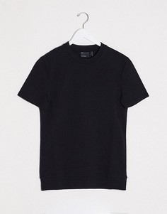 Черная плотная футболка из органического хлопка ASOS DESIGN-Черный