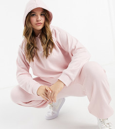 Худи в стиле oversized с вышивкой в виде сердца Wednesdays Girl Curve (от комплекта)-Розовый