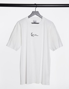 Белая футболка с маленьким логотипом Karl Kani Signature-Белый
