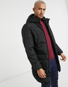 Черный длинный пуховик Jack & Jones Originals