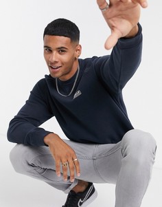 Темно-синий свитшот с маленьким логотипом Barbour International