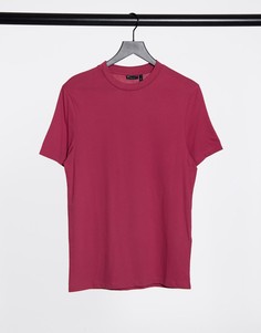 Красная футболка с круглым вырезом из органического хлопка ASOS DESIGN-Красный