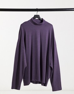 Фиолетовая меланжевая oversized-водолазка ASOS DESIGN-Фиолетовый