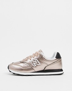 Кроссовки с золотисто-розовым логотипом New Balance 393-Золотистый