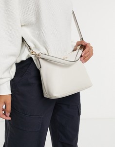 Белая кожаная сумка на плечо Paul Costelloe-Белый