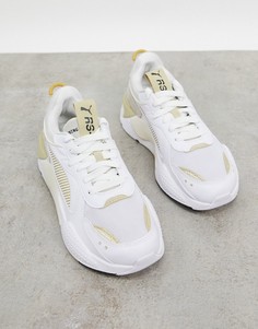 Бело-золотистые кроссовки Puma RS-X3-Белый