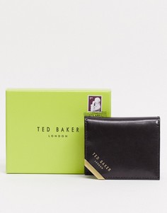 Коричневый бумажник с металлическим уголком Ted Baker Koring