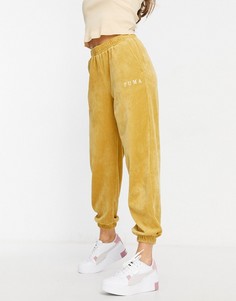 Горчичные вельветовые джоггеры Puma-Желтый