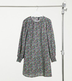 Платье мини с объемными рукавами и цветочным принтом Vero Moda Tall-Мульти